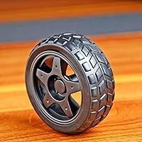 Vista 5 de 4PCS 2.559 in TT Motor Wheels Smart Car Chassis Robot Control remoto Ruedas de coche (negro)