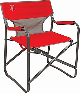 Coleman Outpost Breeze Folding Camping Chair with Cooling Mesh Back, Por...