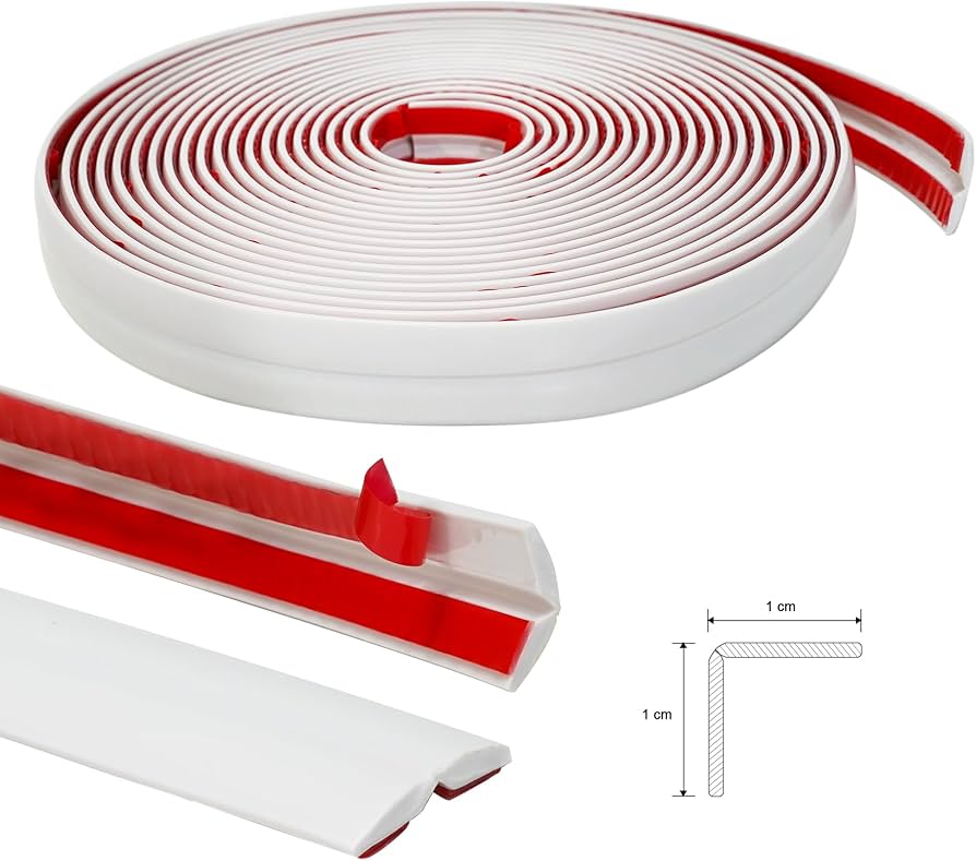 20ft Peel & Stick Molding Trim - Flexible Waterproof Caulk Strip (White, 0.78"W)