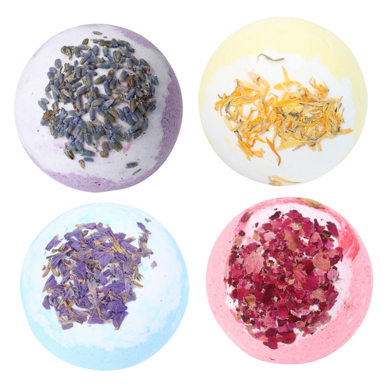 FRCOLOR 4piezas Bomba De Baño De Burbujas Bolas De Minerales Aromáticas Suaviza y La