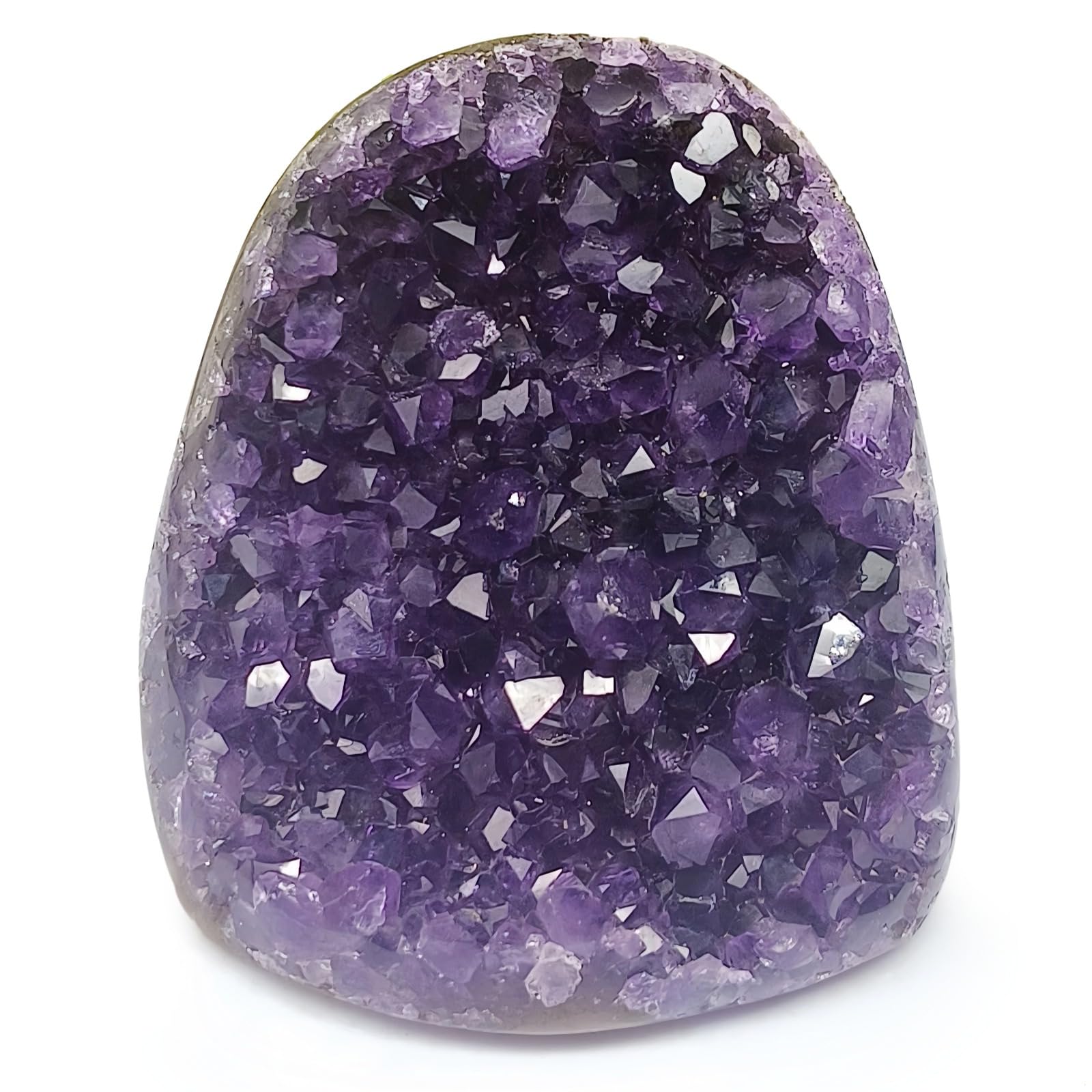 Ametyst Geode Cluster, naturalna dekoracja kryształowa, 0,5 kg, do każdej przestrzeni