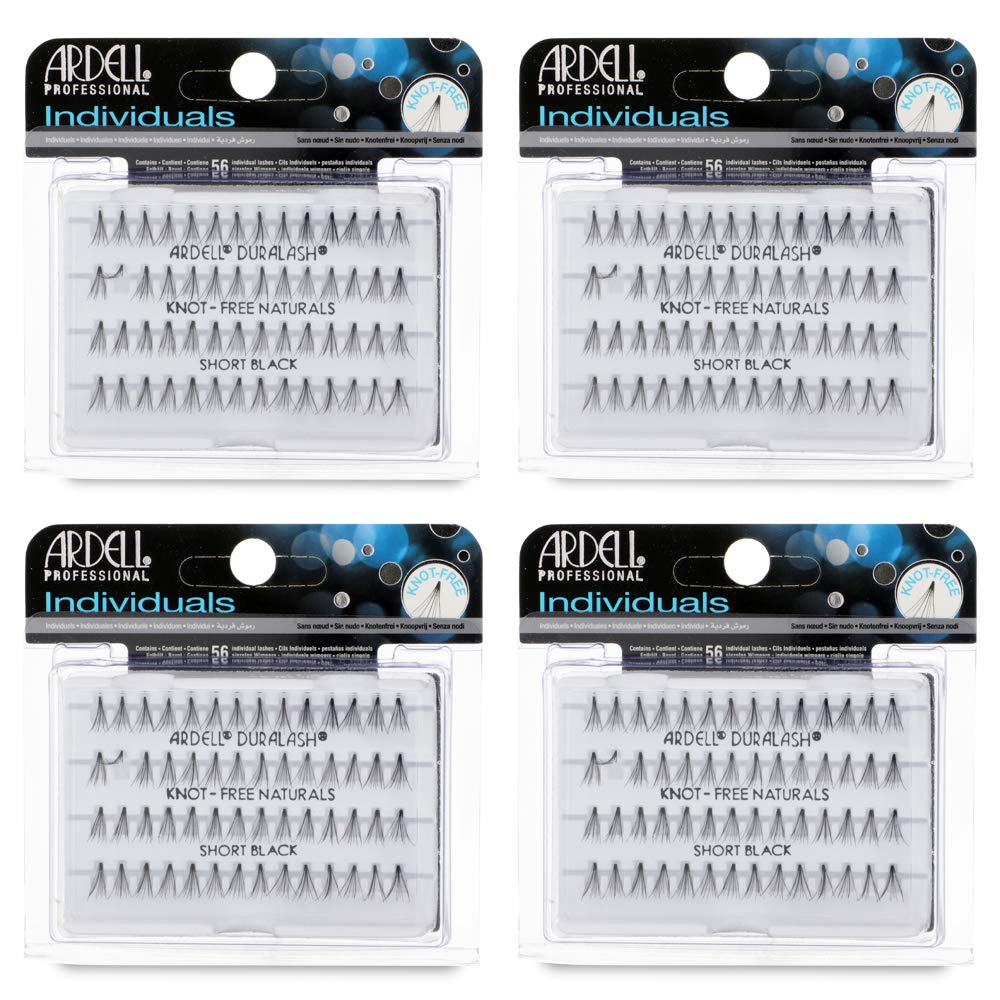 Ardell Individual False Eye Lashes - Short Black Natural Look DIY Lash Clusters Easy Application for Eyelash Extension