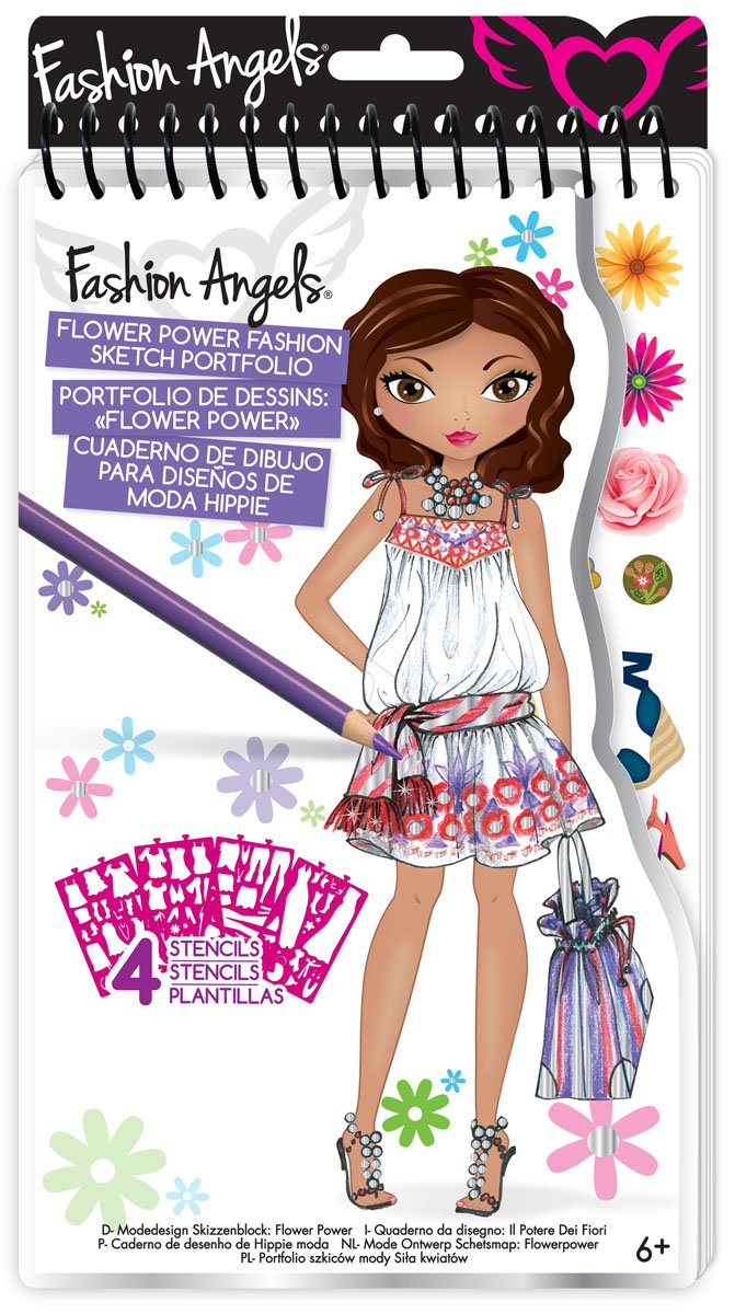 Fashion Angels 11476 Flower Power Mini Design Portfolio Sketchbooks