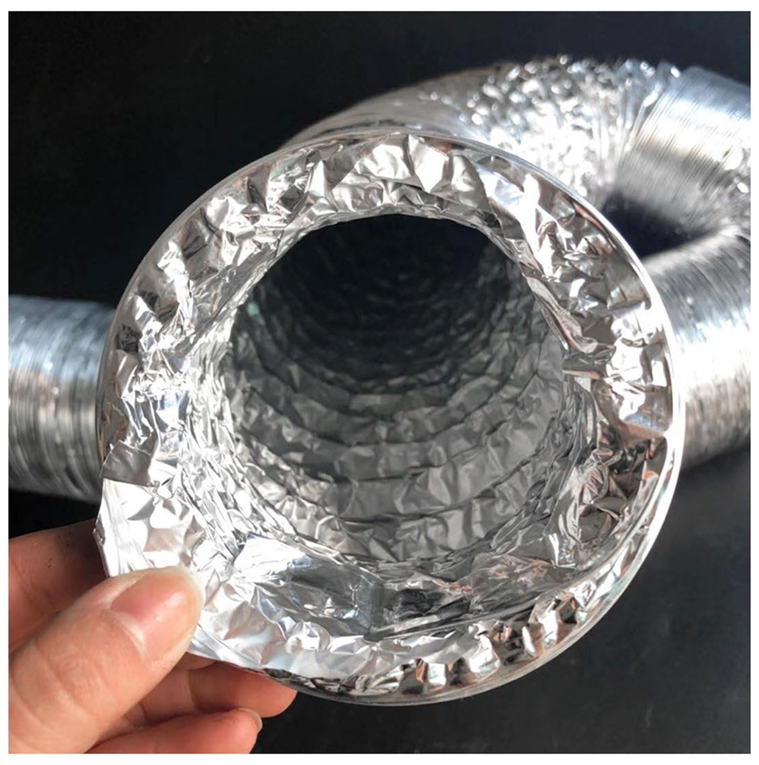 Condotto Flessibile in Alluminio, Tubo Flessibile for Condotto di Ventilazione in Alluminio, Diametro 80-300 mm, Lunghezza 2-5 m(4m,200mm)