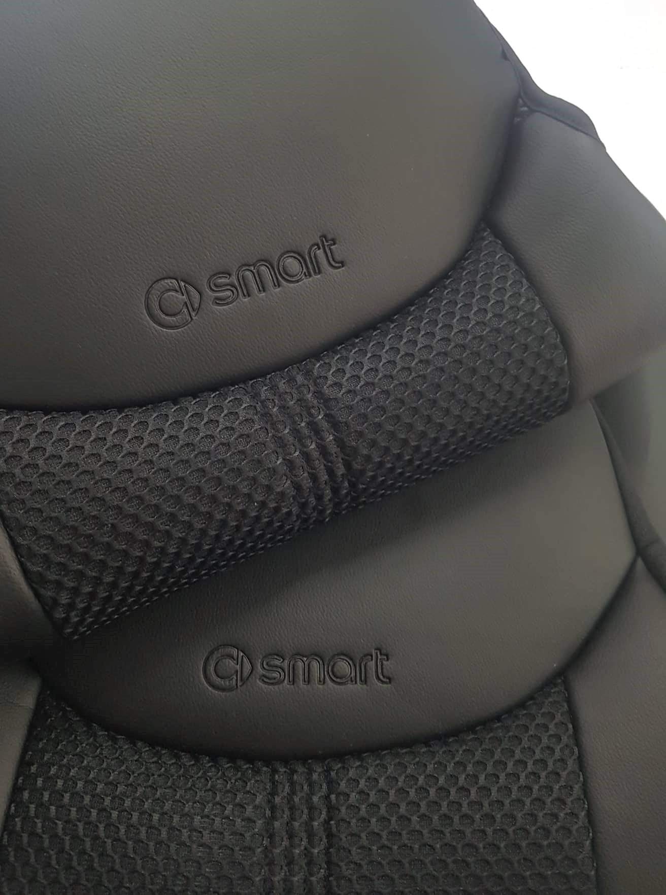 Top Car Athens ||| Coprisedili per auto, ecopelle e sintetico, 100% su misura, compatibili con Smart Roadster (452) | Set di coprisedili | Colore: nero