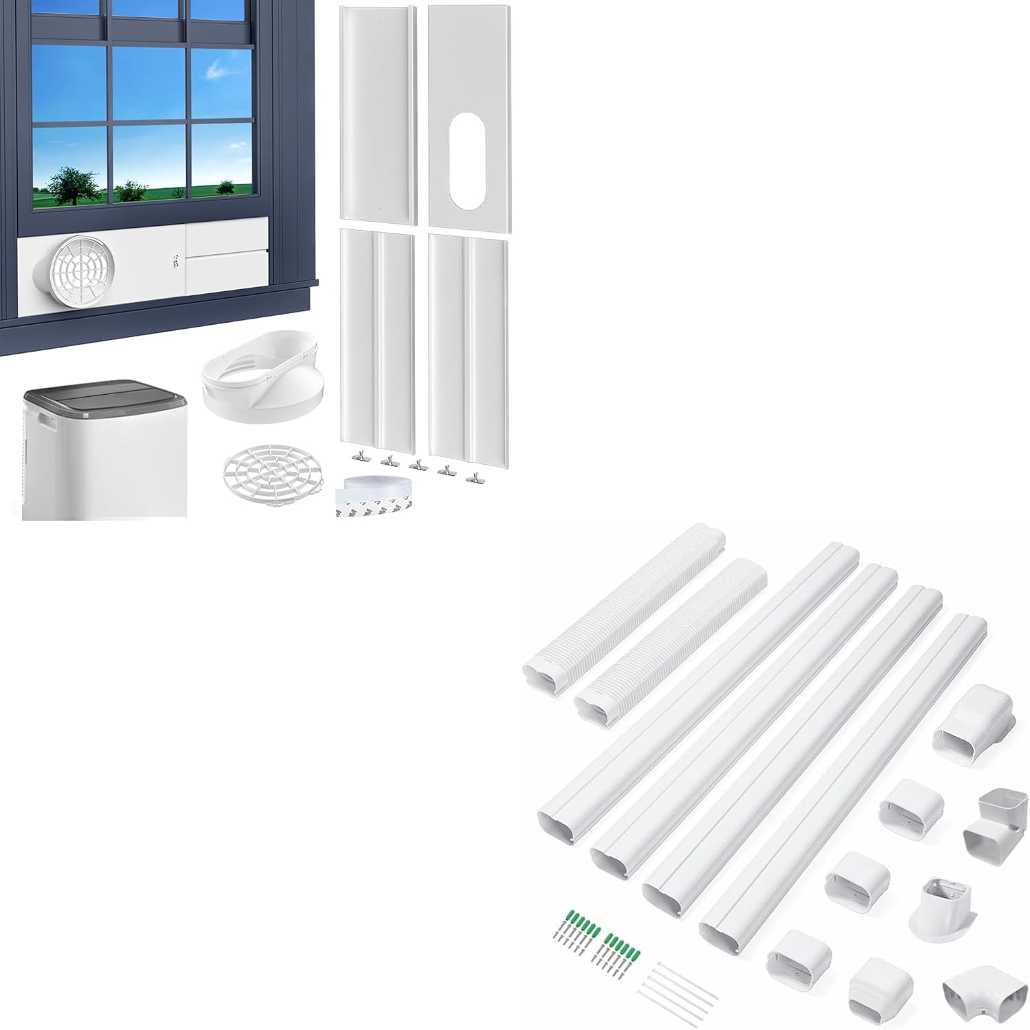 Amazon.com: Cestluck 3'' 17 Ft PVC Decorative Pipe Line Cover Kit ...