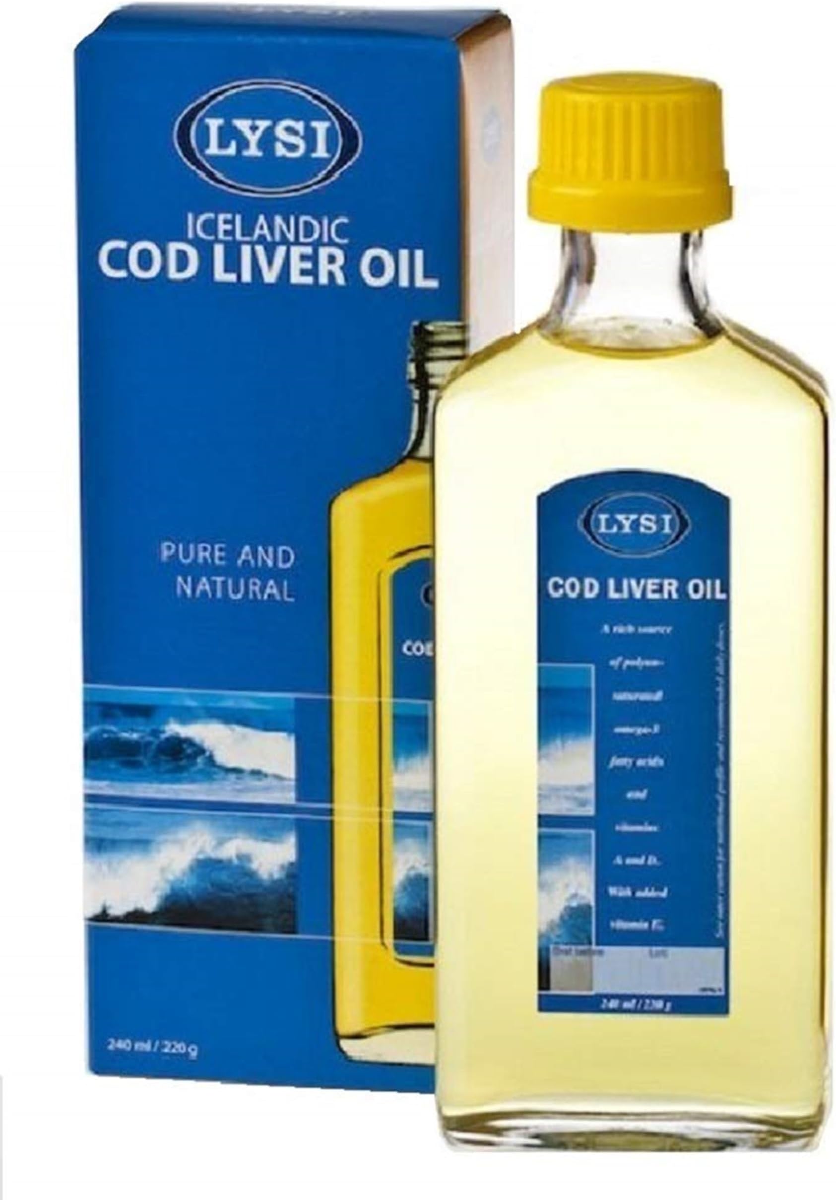 Icelandic Fish Cod Liver Oil 240 Milligram Liquid Natural Flavour From 6 Months Onwards