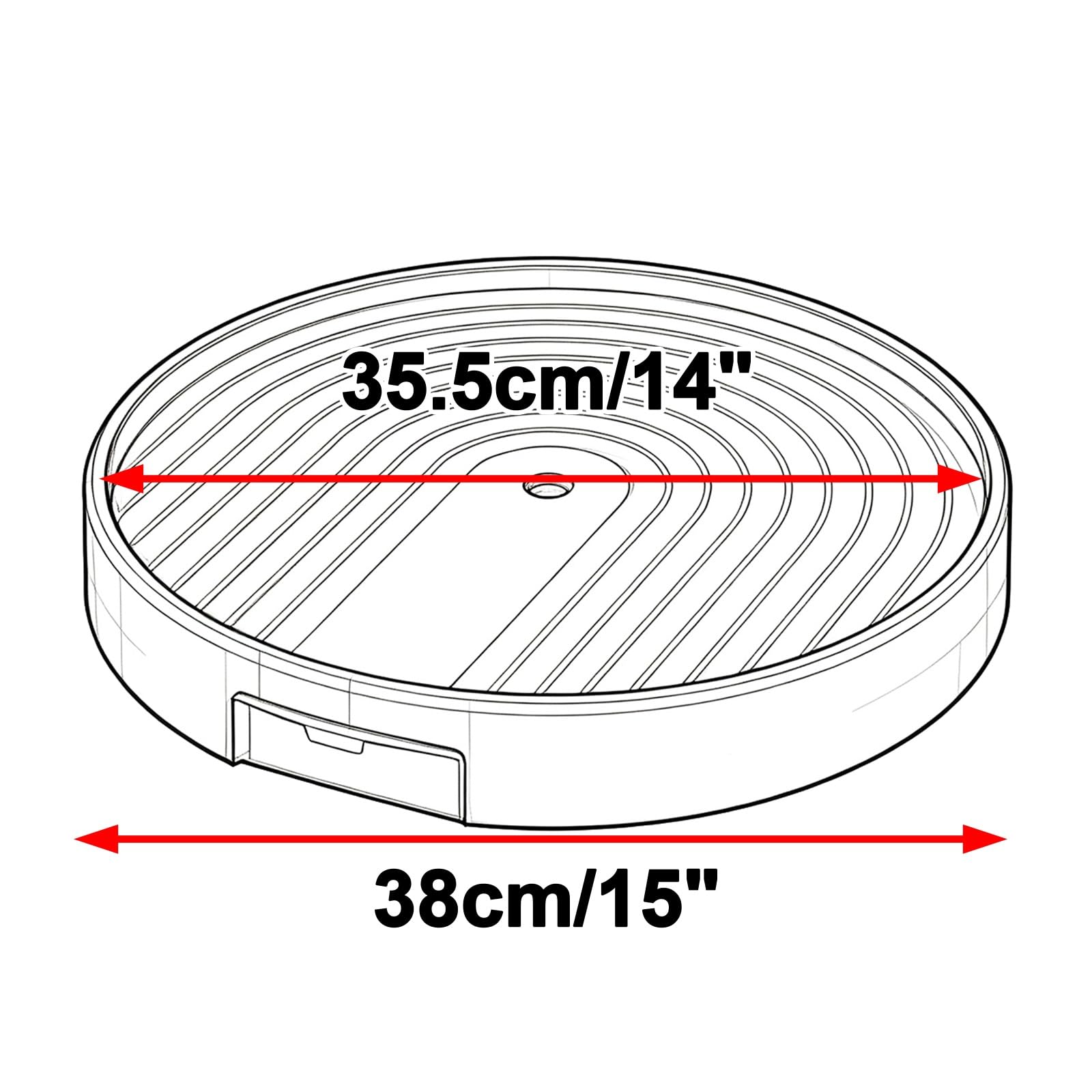 Vassoio di Auto Irrigazione, Sottovasi in Plastica con Ruote, 2 Pezzi | Carrello Portavasi in Plastica PP Spessore Portata 70kg per Esterno, Patio, Casa(Brown,38cm/15in)