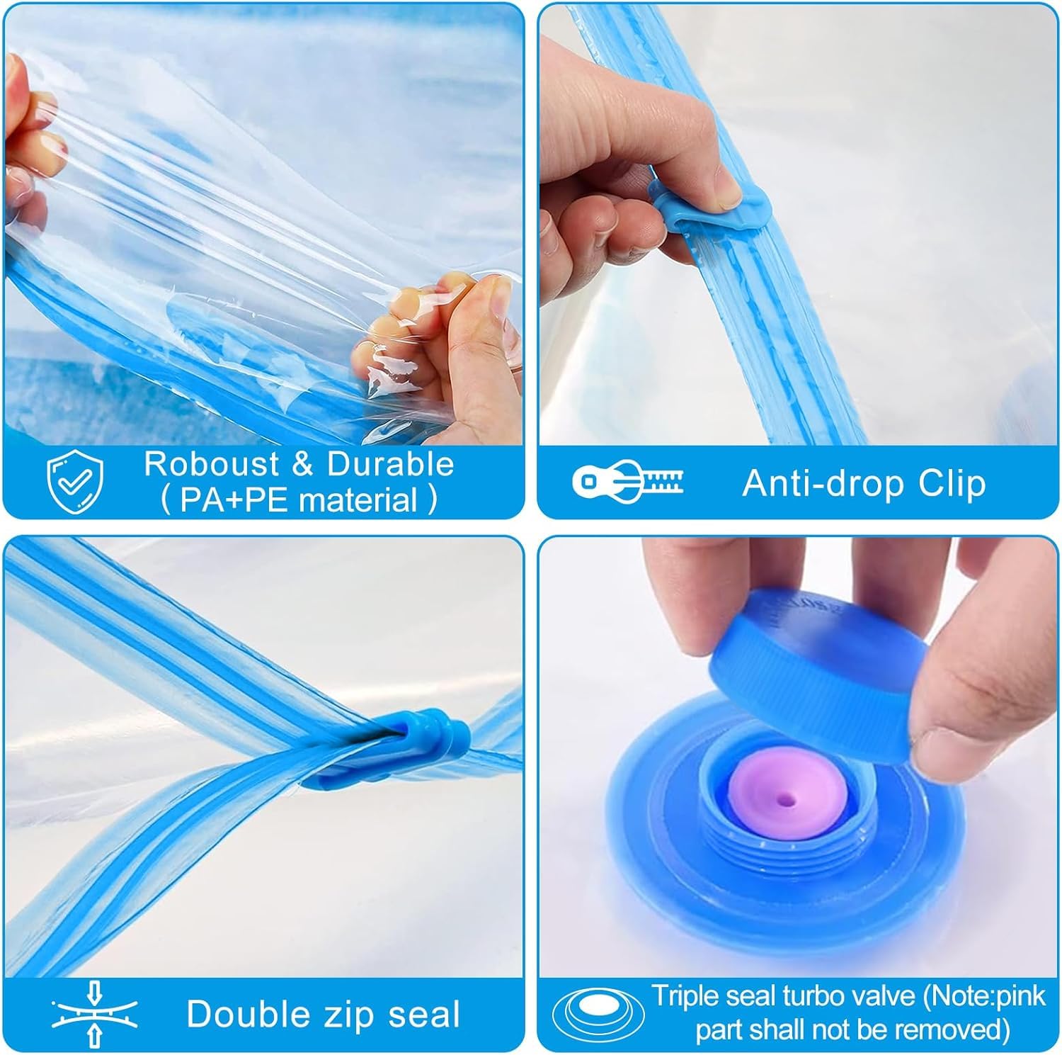 Sacchetti Sottovuoto Vestiti 12 Pezzi - 6L E 6S Con Pompa Elettrica, Riutilizzabili - Foto 10