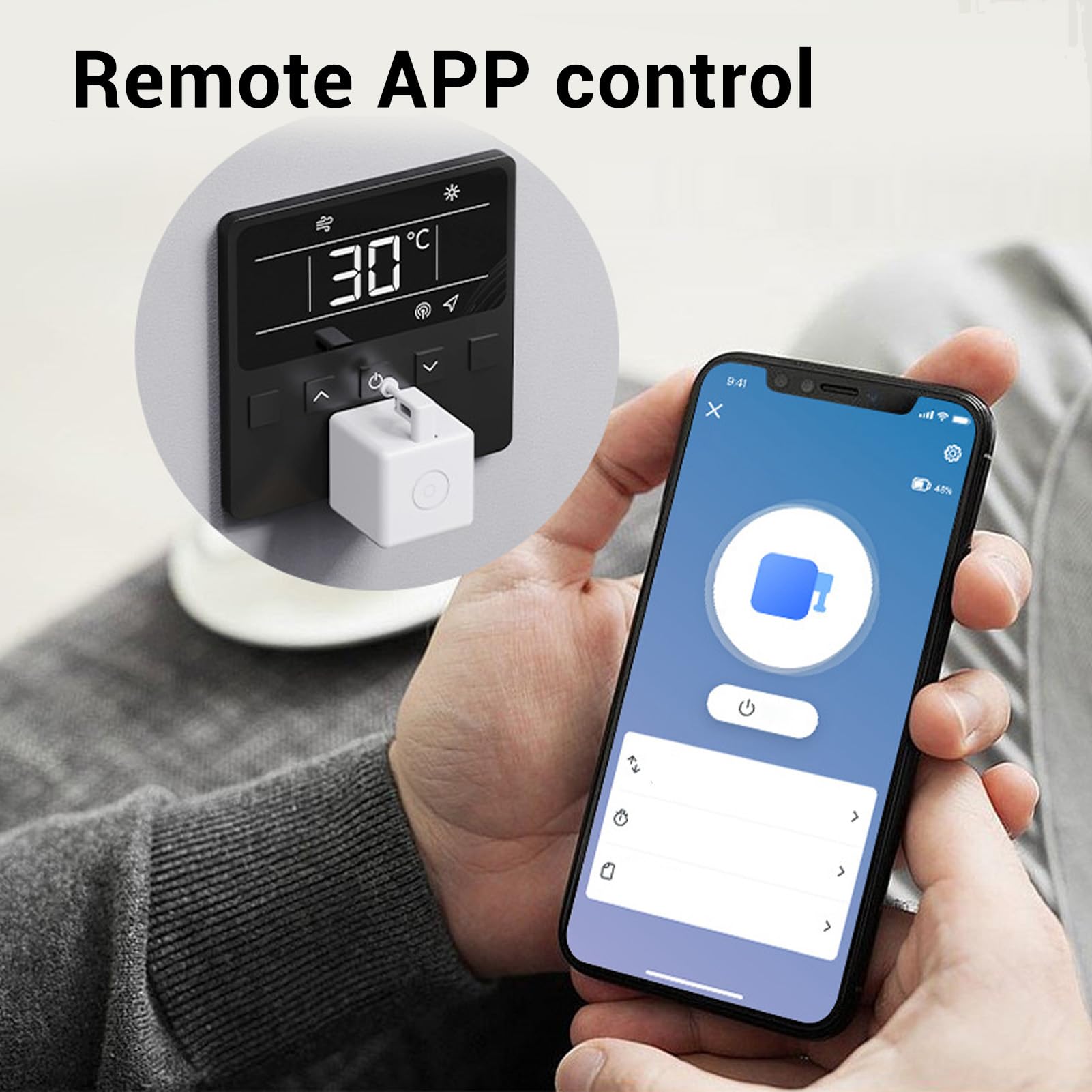 TOPINCN Pulsador Inteligente Bluetooth Blanco de Botón Táctil,