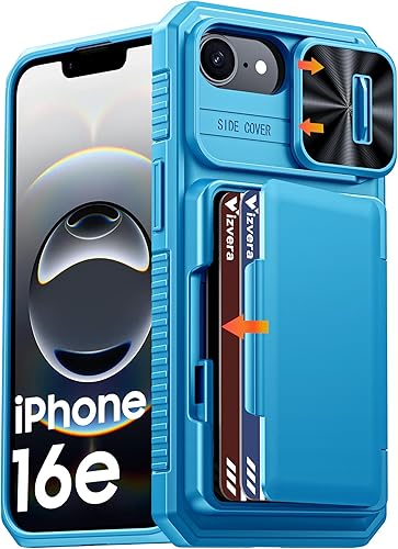 Miniatura 21 de Vizvera para iPhone 16 Pro Max Funda tipo cartera RFID [Soporte para tarjetas][Control de cámara][Cubierta de cámara] Funda protectora de silicona