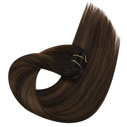 Miniatura 7 de Sunny - Extensiones de cabello humano real con cinta adhesiva, extensiones de cabello humano real, color marrón balayage, extensiones de cabello