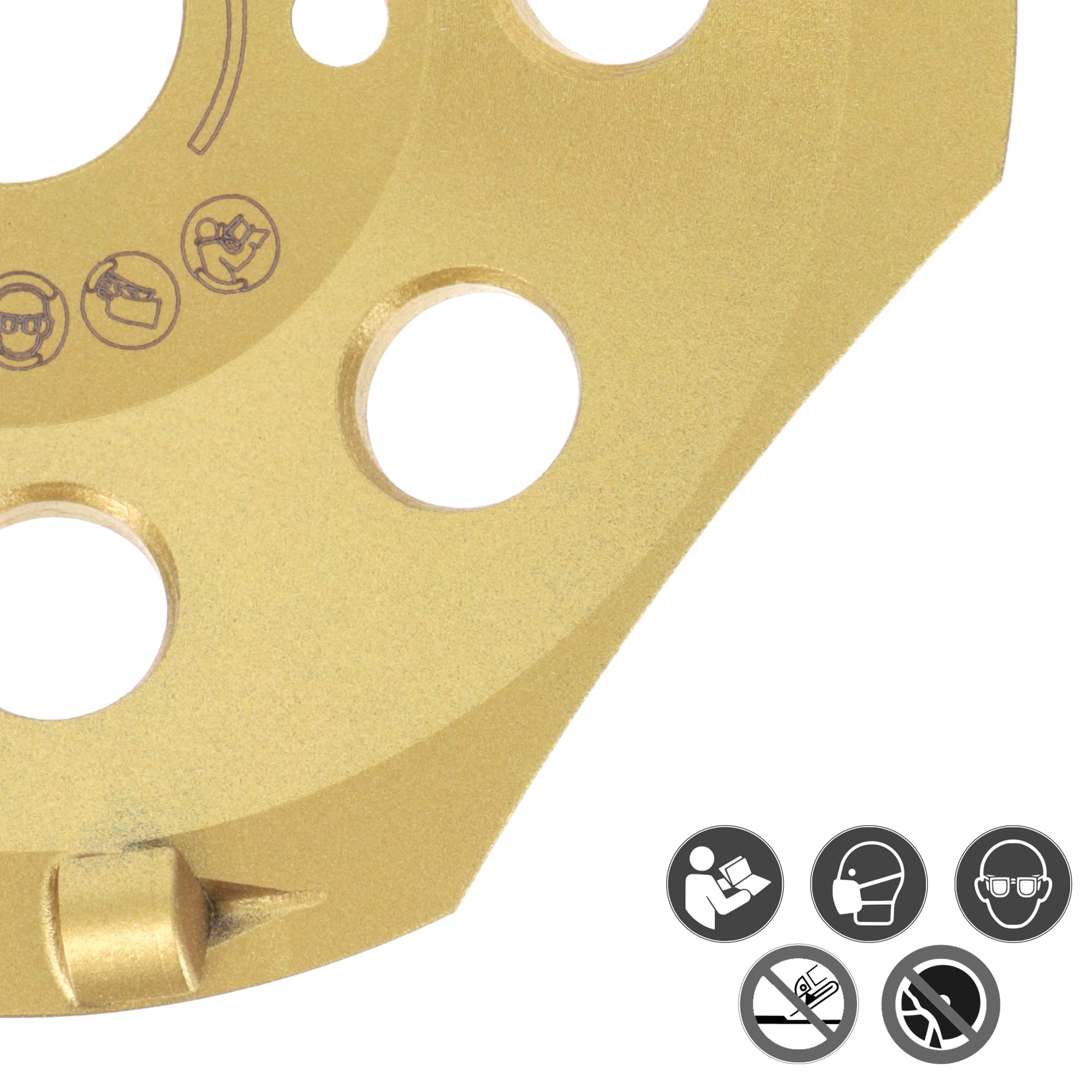 PRODIAMANT PKD - Muela de diamante para amoladora angular de hormigón, 125 mm, 4 segmentos para hormigón, pavimento y revestimientos adhesivos
