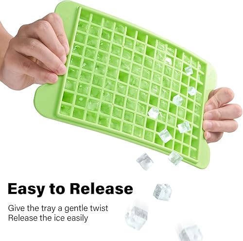 Miniatura 9 de Mini bandeja para cubitos de hielo para congelador bandejas de hielo pequeñas FDDBI para congelador con contenedor  117 × 4 piezas bandeja de hielo