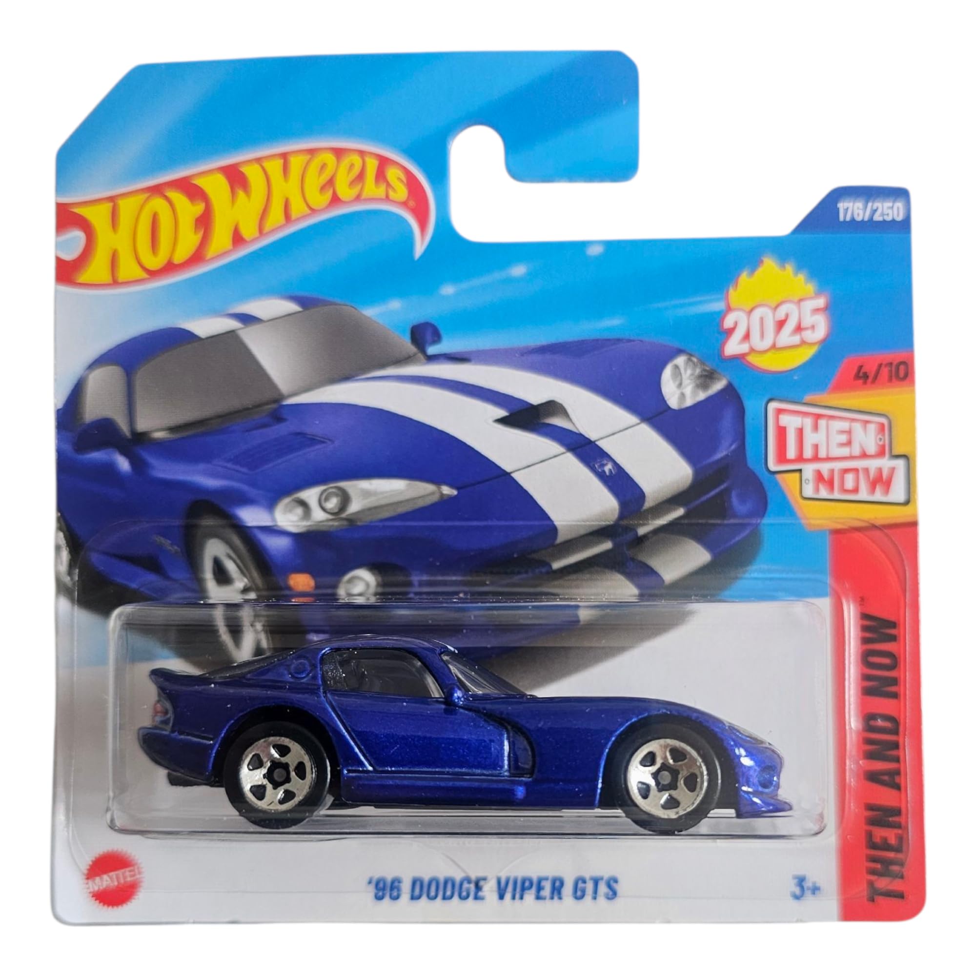 Hot Wheels 1996 Dodge Viper GTS, Die-Cast Model Car, Blue