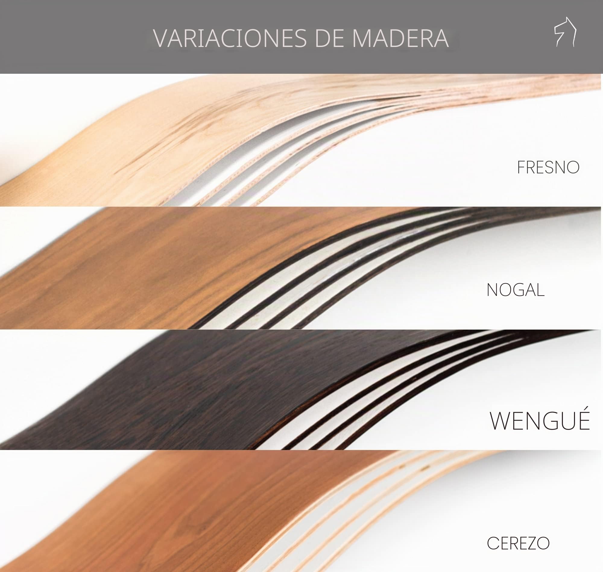 EWART WOODS Estante flotante de pared curvado de madera para colgar geométricos, estantes de madera modernos muebles hechos a mano (nogal, 95 cm)
