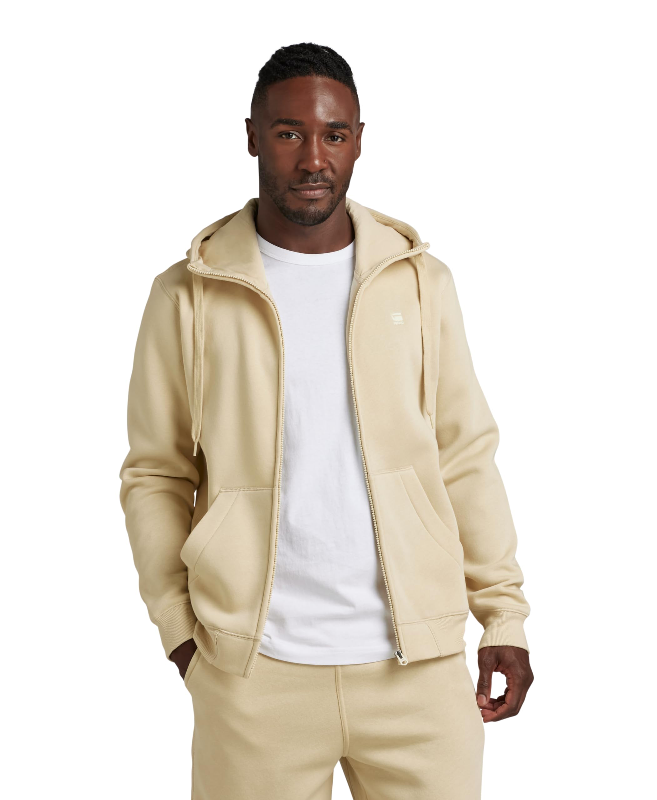 G-STAR RAW Herren Premium Core Hooded Zip Thru Sweatshirt, Beige (postbag D16122-C235-1868), L