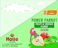 Vista 37 de Holle Bolsas orgánicas de comida para bebés, puré de plátano y llama para bebés con plátano, manzana, mango y albaricoque, (paquete de 6) bocadillos