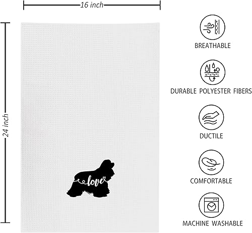 Miniatura 5 de It's Not Dog Hair It's Cocker Spaniel - Juego de 2 toallas de cocina absorbentes con purpurina de 16 x 24 pulgadas, silueta de perro, toalla de mano