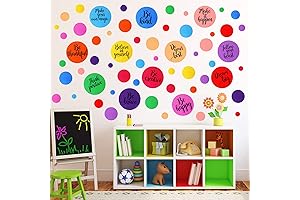 Polka Dot Decor, 576 Pcs Inspirational Wall Decals Mixed Color
