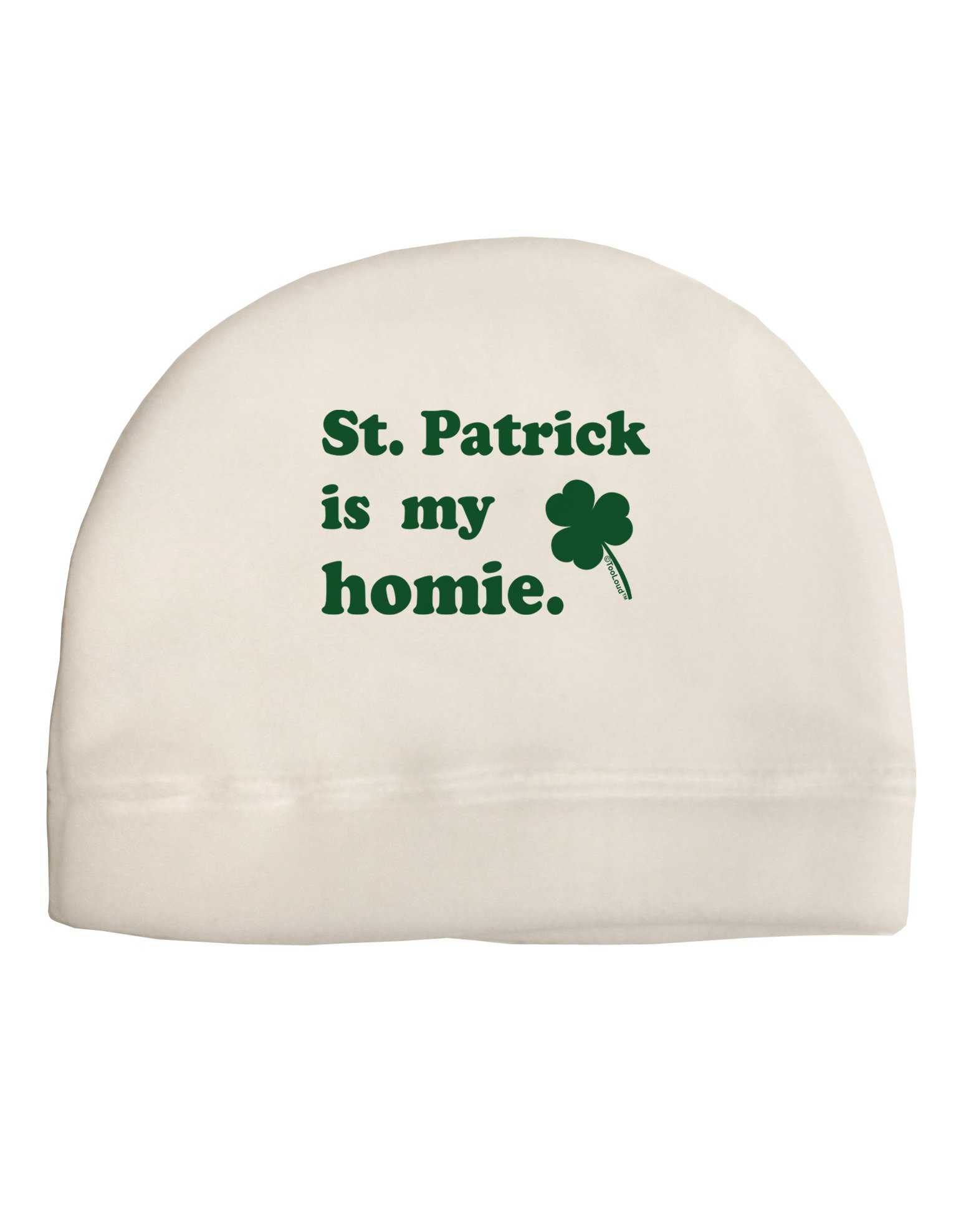 TOOLOUD St Patrick is My Homie Child Fleece Beanie Cap Hat White