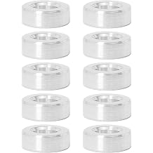 10Pcs M4 Aluminum Spacers, Metal Spacer Aluminum Round 4.2mm ID x 8mm OD x 3mm L Thickness Screw Standoff for M4 Screw Bolts Silver