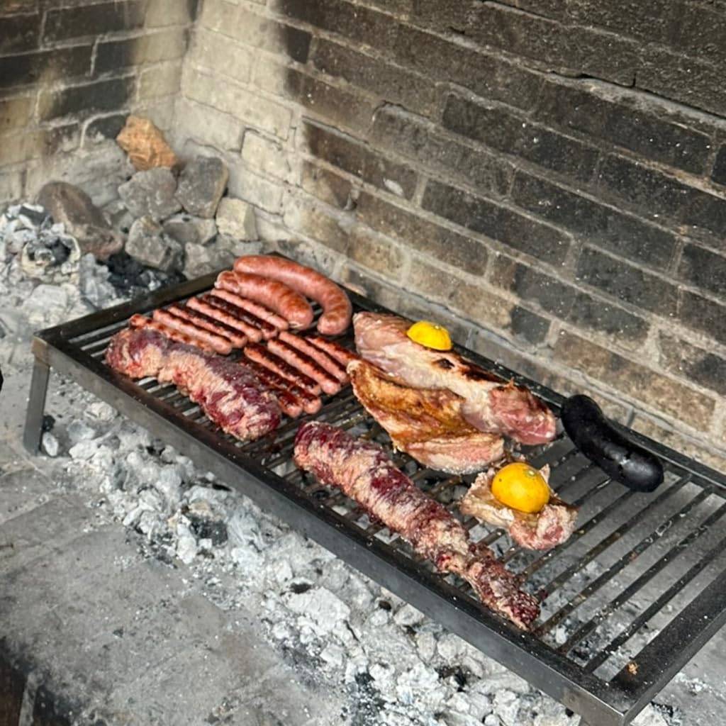 Parrilla Argentina para barbacoa u hoguera Portatil Varios tamaños de Acero al Carbono Varilla de 8 mm de espesor Super resistente Nic Store Bbq (70x50cm)