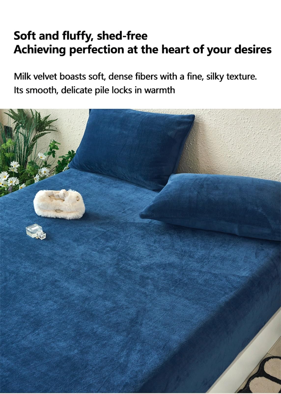Sábana Bajera Ajustable de Franela Cama 120/150/180x200cm Funda de colchón de Terciopelo Suave y Pesado(Brown,180x200+25cm)