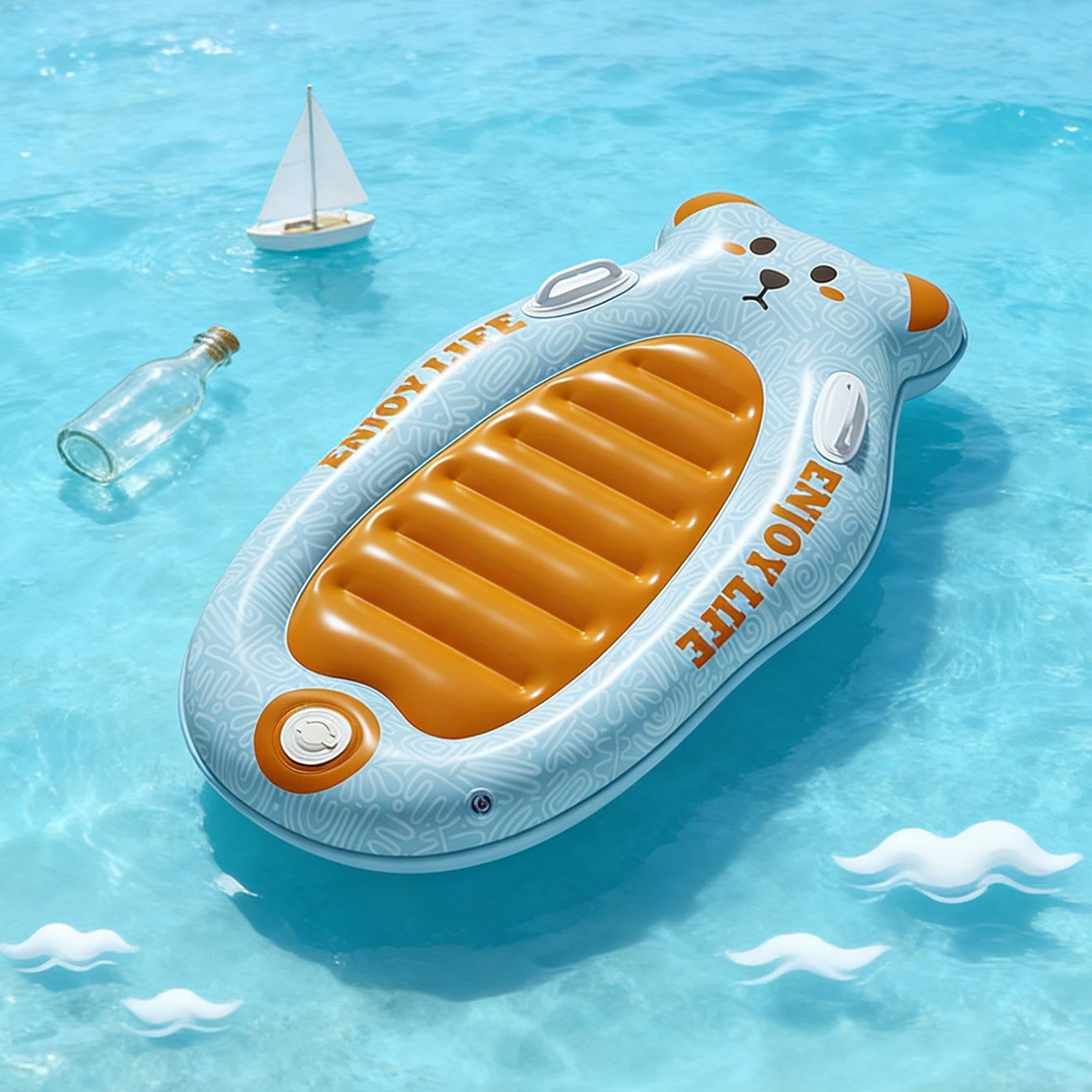 Aufblasbare Surfbretter – Aufblasbares Bodyboard mit Griffen für Kinder – Sommer-Bodyboard für Kinder, für Urlaub Camping Sommer Wasser See Rutsche Wasser