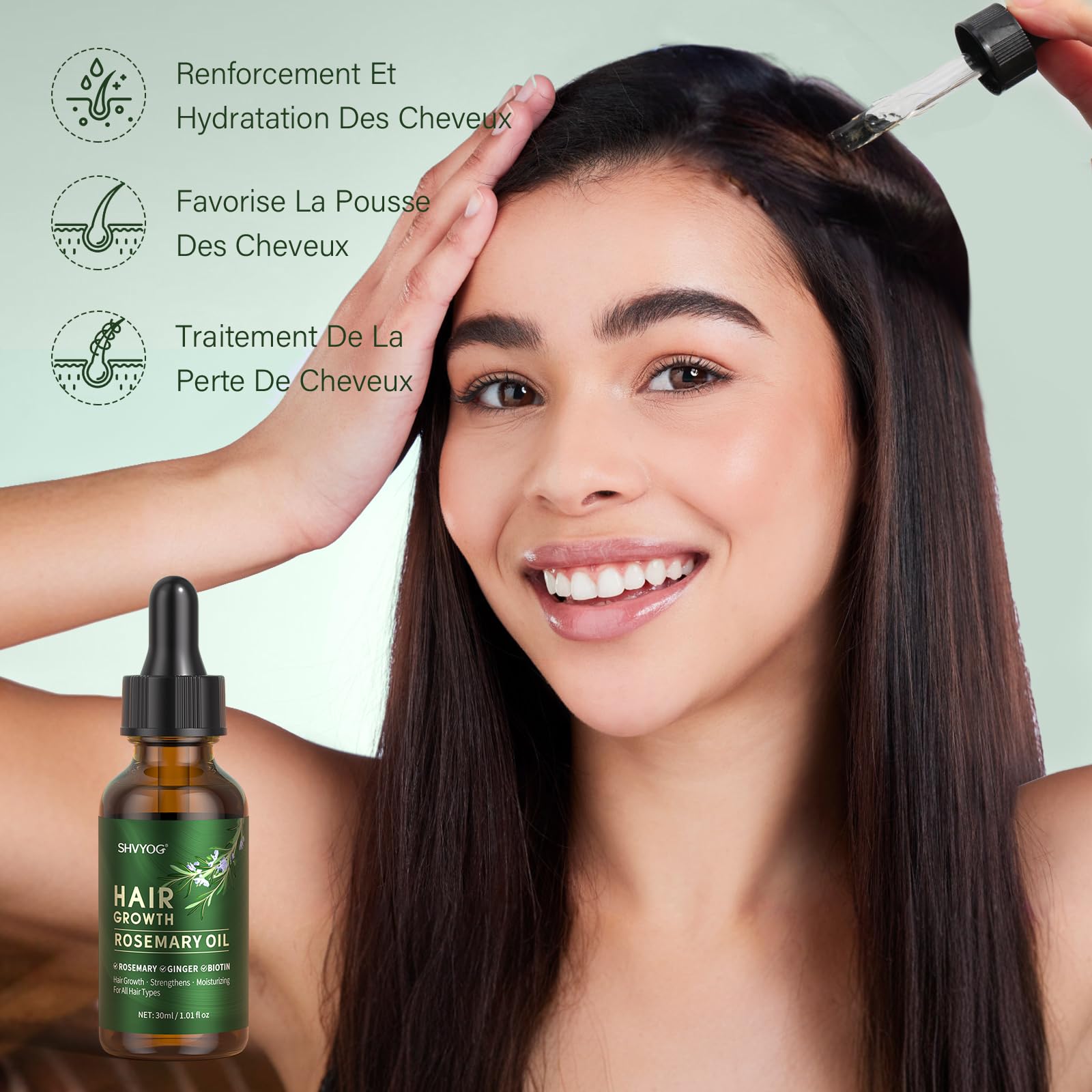 Shampooing et après-shampooing au romarin biotiné à la menthe, shampoing bio anti-chute, nettoyant et soin cuir chevelu, cadeau homme/femme