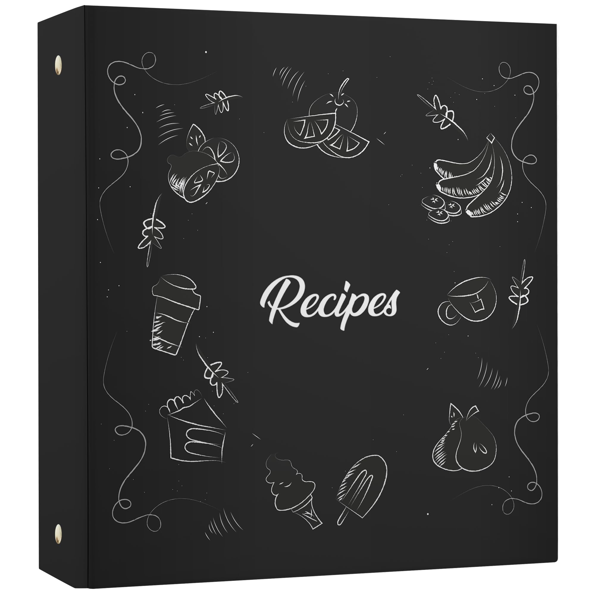 Raccoglitore per ricette, organizer per ricette da 8,5 x 9,5, libro di ricette da scrivere nelle proprie ricette, libro di ricette vuoto con 60 biglietti di ricette, raccoglitore per ricette con