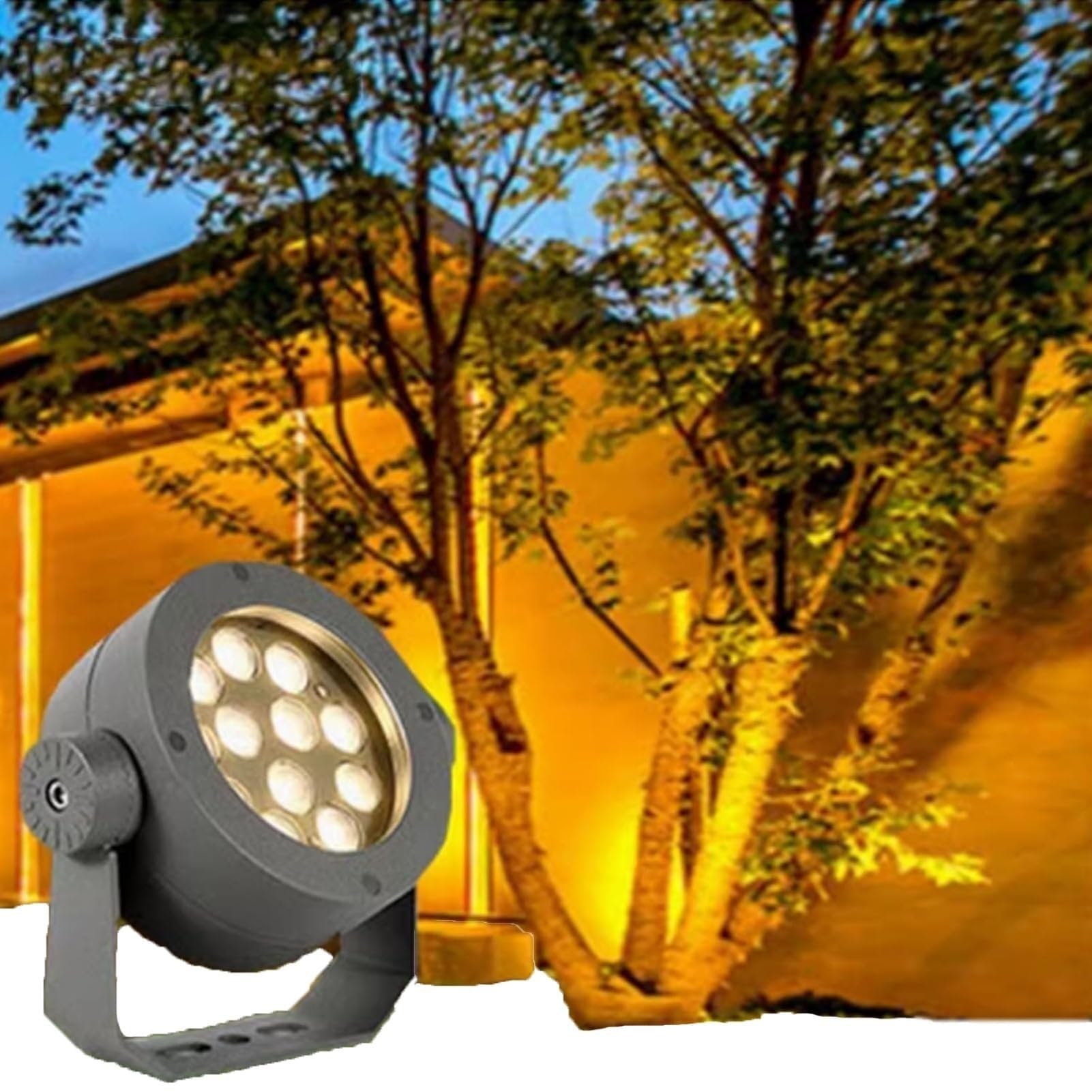 Proyectores LED - Focos Para Exterior, Focos Para Paisajes De Árboles CA 85~265V, Luces De Césped Para Jardín Al Aire Libre Impermeables IP65, Ángulo Ajustable(White,12w)