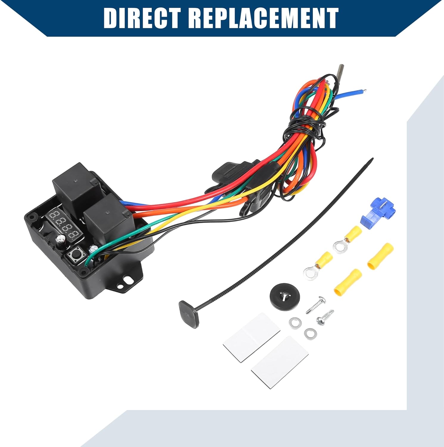 Digital Radiator Fans Controller Swith /12V and 24V /Adjustable/Digital Electric Thermatic Fan Switch Kit/ 1 Pcs (Part #0444)