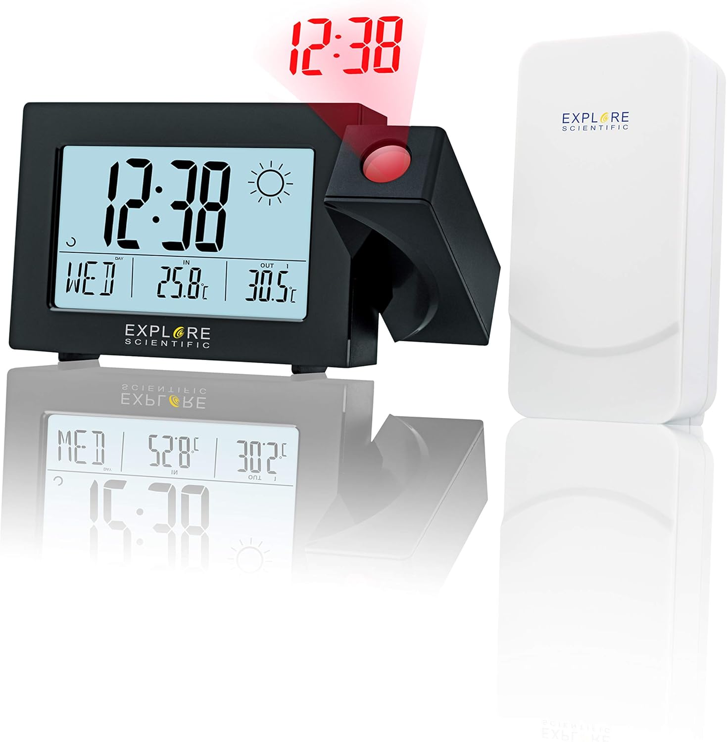 Explore Scientific RPW3008 Projection Clock with reflection and projection