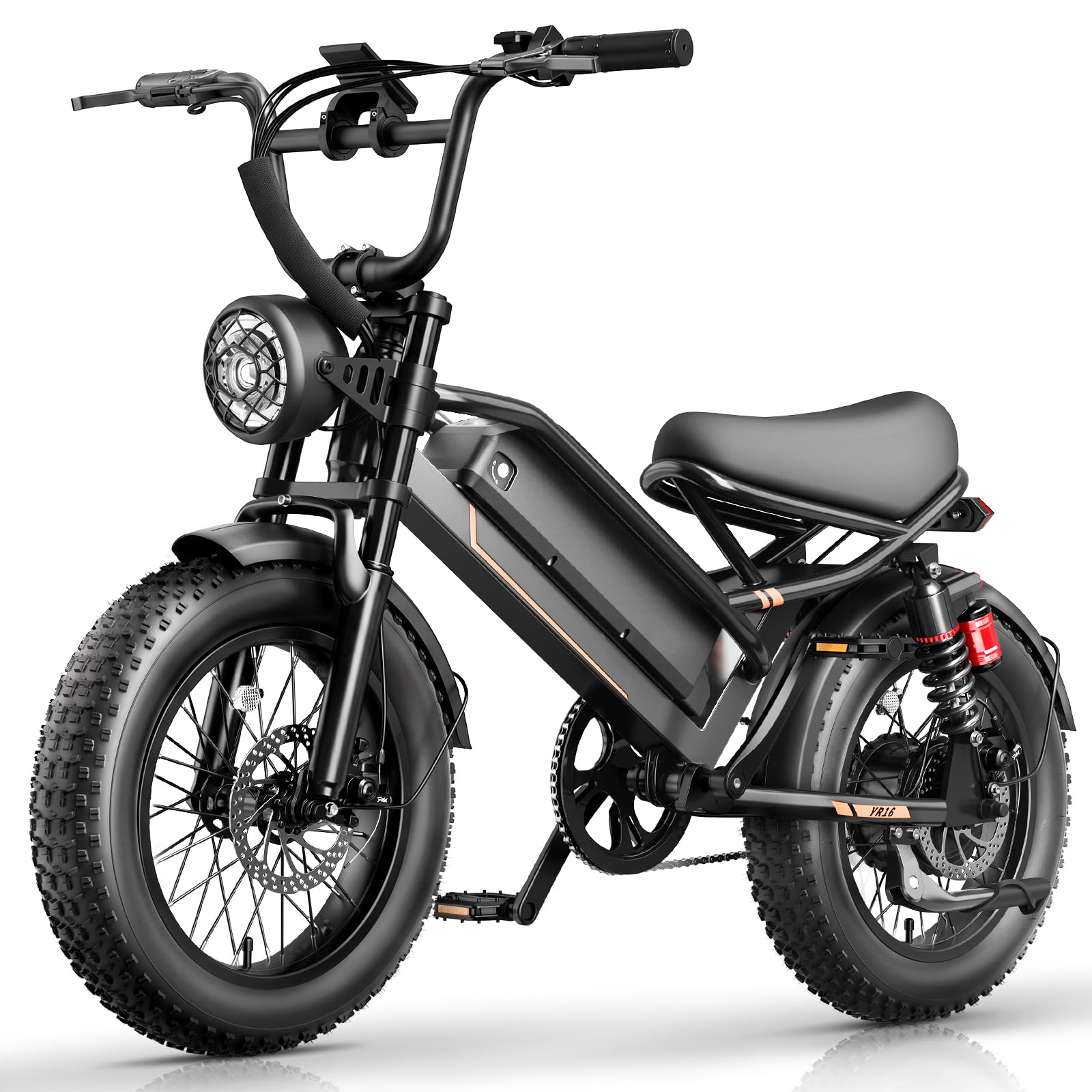 Jasion Electric Bike for Adults Teens YR16, Peak 2000W Electric Bicycle, 48V 12.5AH Batte…