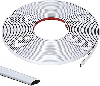 9.8 Ft Peel and Stick Trim, Shiny White Waterproof Molding Trim for Walls Edges, Borders, Window Frames, Backsplash Tiles, Flexible and Self Adhesive Trim