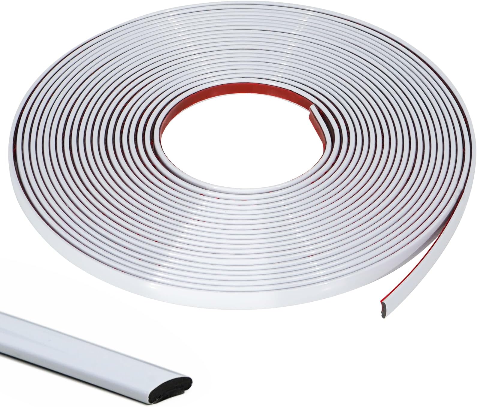 9.8 Ft Peel and Stick Trim, Shiny White Waterproof Molding Trim for Walls Edges, Borders, Window Frames, Backsplash Tiles, Flexible and Self Adhesive Trim