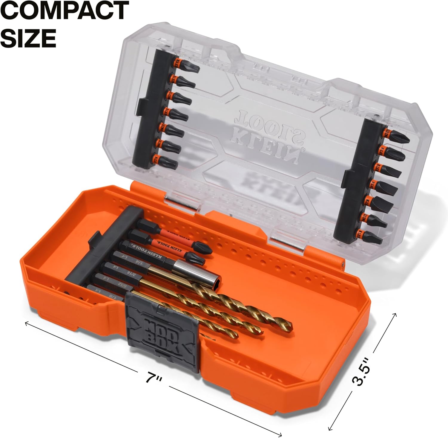 Klein Tools 33811B Drill and Driver Bit Set, 21-Piece, Impact Driver Set, Titanium Coated Drill Bits, Precision Machined, MODbox Compatible Storage Case, Tool Kit - Image 7