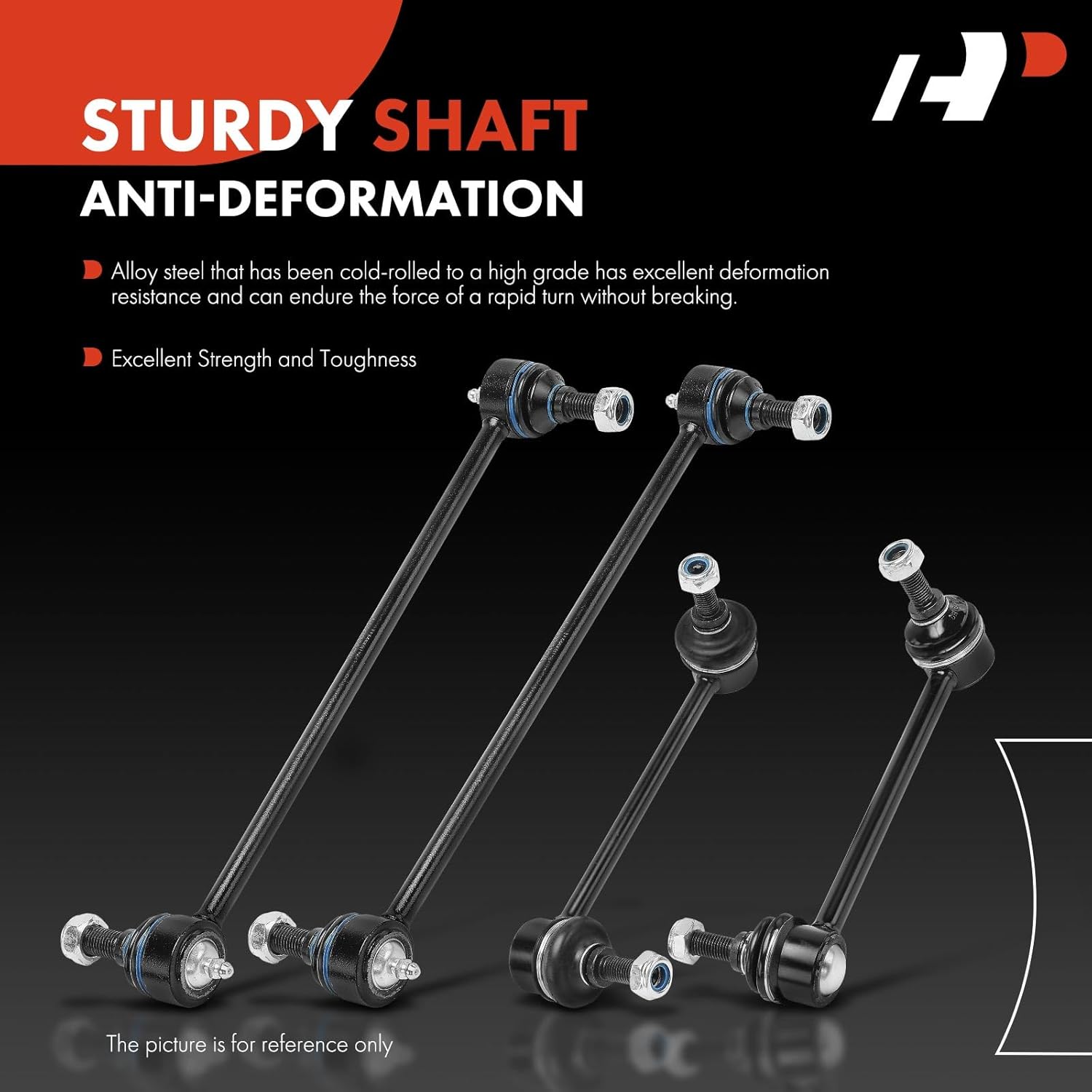 A-Premium Set of 4, Front and Rear Sway Bar Link Stabilizer Link Kit, Compatible with Honda Pilot 2009-2015 & Acura MDX 2007-2013, ZDX 2010-2013