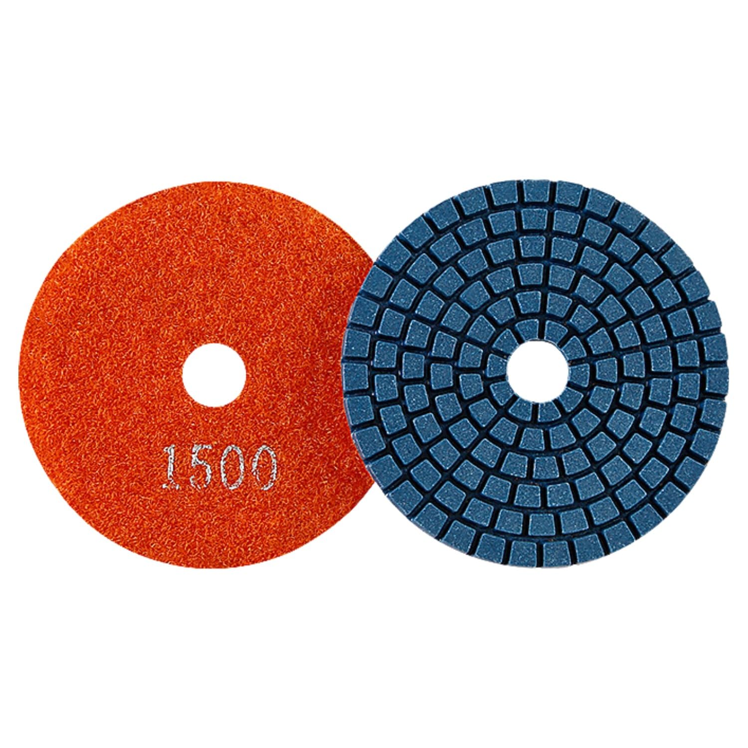 MiJunHD Diamond Polishing Pad, 3 inch 80 mm 1500 Grit Sanding Discs for Grinder & Polisher, Hook and Loop Backing Pad for Grinding Buffing Granite Marble Concrete Stone (1 Piece)
