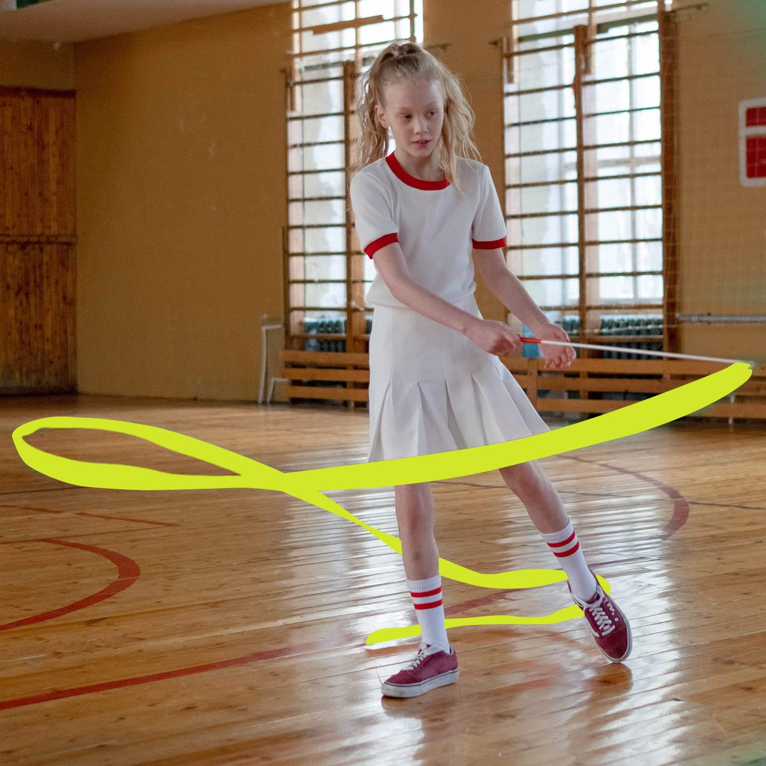 2 Nastri Da Danza Per Bambini - 2 Metri Con Bacchetta Per Ginnastica Ritmica - Foto 9