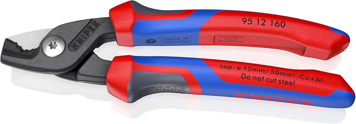 Knipex Cable Shears with StepCut Edge, MultiGrip