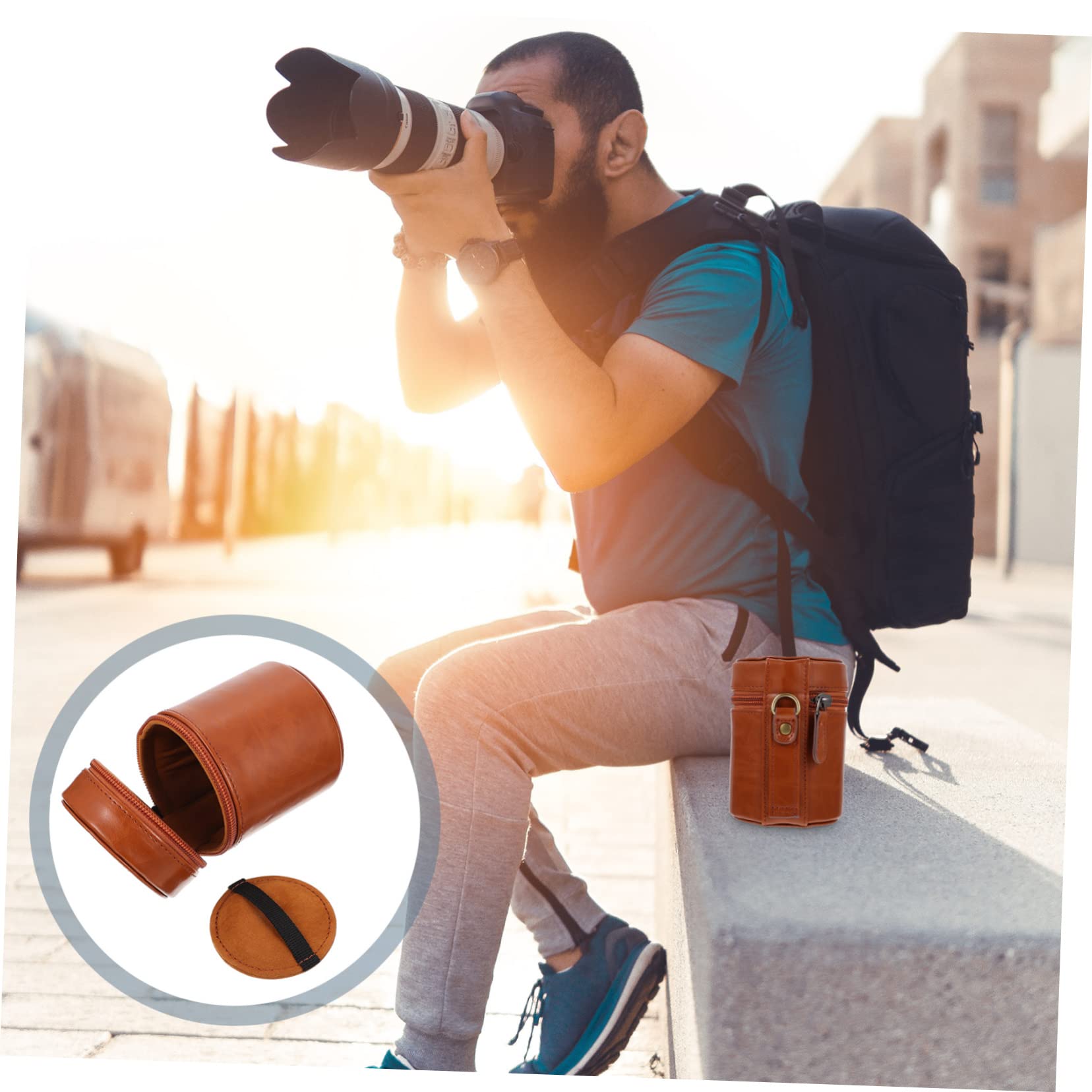 SHERCHPRY 3piezas Bolsa De Lente De Cámara Estuche De Transporte Práctico y Duradero para Lentes De Cámaras Digitales Compatible DSLR