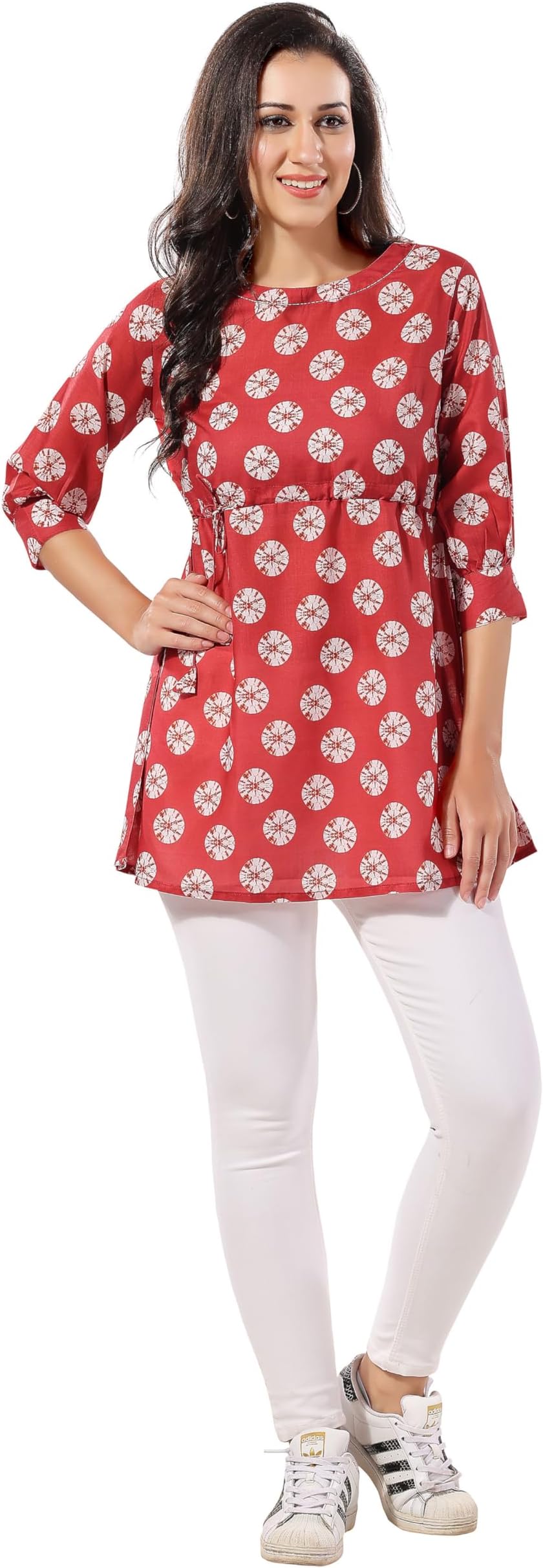 Women's Short Kurta Rustic Elegance Cotton Short Flared Batik Print Tunic |Kurti Tops | Short Kurti | Short Kurti for Women | Short Kurti for Girls