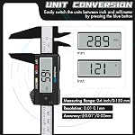 Electronic Digital Caliper, LCD 0 to 6 inch inch/mm Conversion, Automatic Shutdown Function, White/Black, Very Suitable for Home/Jewelry/DIY Measurement, etc