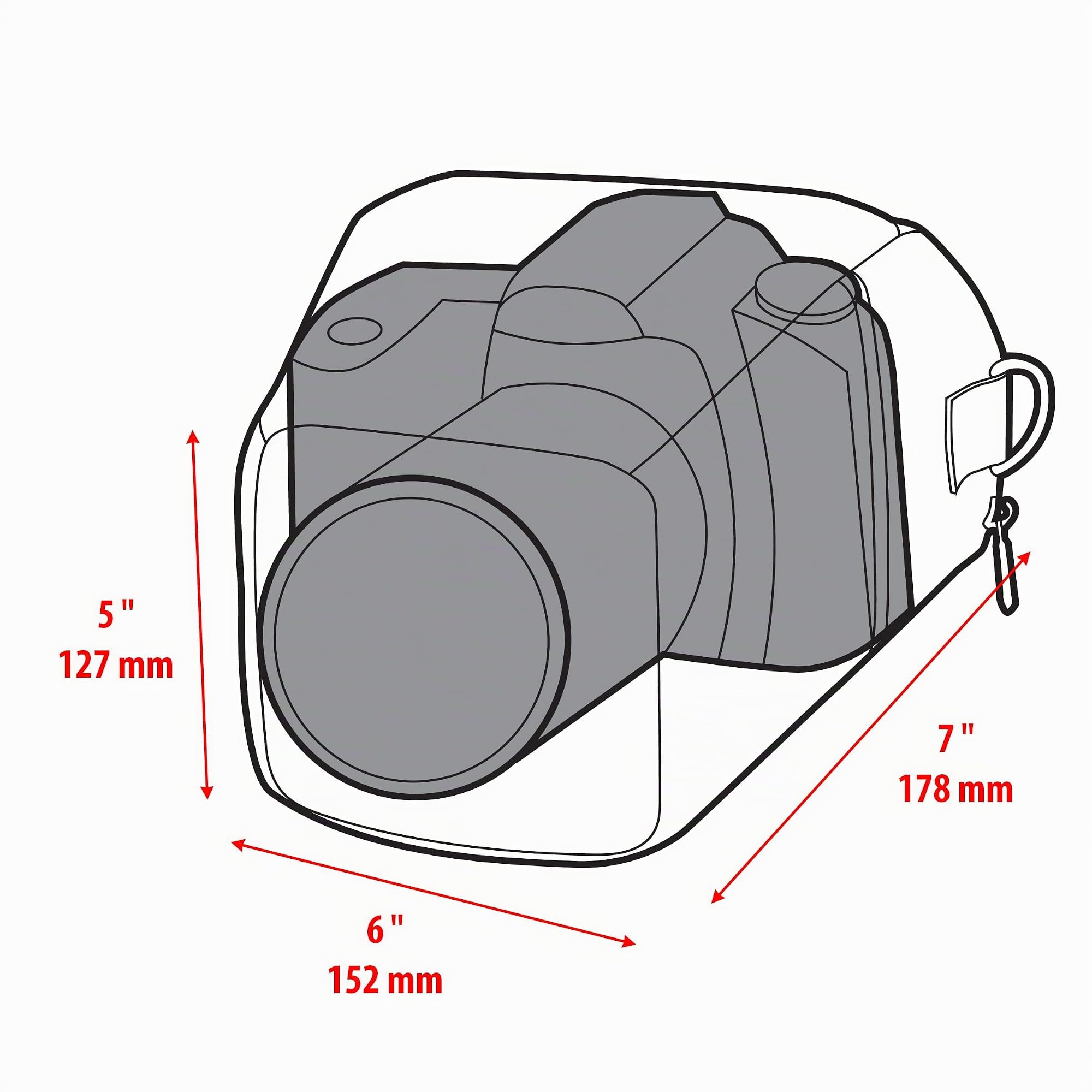 USA Gear Water Resistant Camera Case Holster Bag with Protective Rain Cover for DSLR Cameras