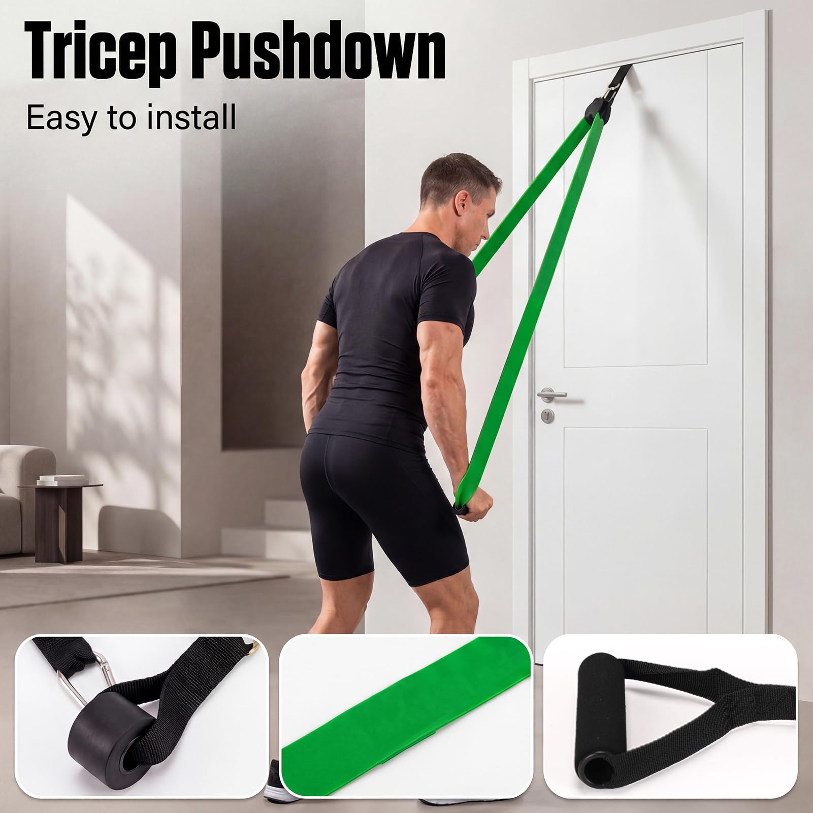 Hoikwo Bande élastique De Musculation 5 Niveaux – Avec Poignées, Ancre De Porte Et Sac – Pour Yoga, étirement, Force