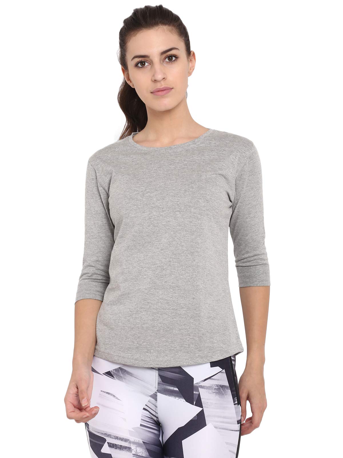 Ap'pulse Women's 3/4 Rollover Sleeve Tshirt