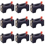 Rustark 10 Pcs Series or Parallel D Battery Holder Set, Plastic D-Cell Battery Holder, Physical Science Battery Holder, Labs Basic Beginner Circuit Kit