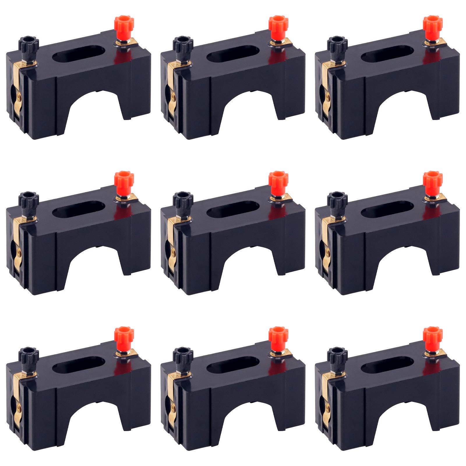 Rustark 10 Pcs Series or Parallel D Battery Holder Set, Plastic D-Cell Battery Holder, Physical Science Battery Holder, Labs Basic Beginner Circuit Kit, Home School Educational Kit